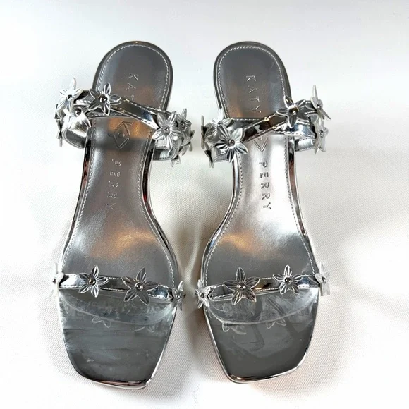 Katy Perry Analia Flower Square Toe Dress Sandals Size 8.5 - Picture 7 of 12